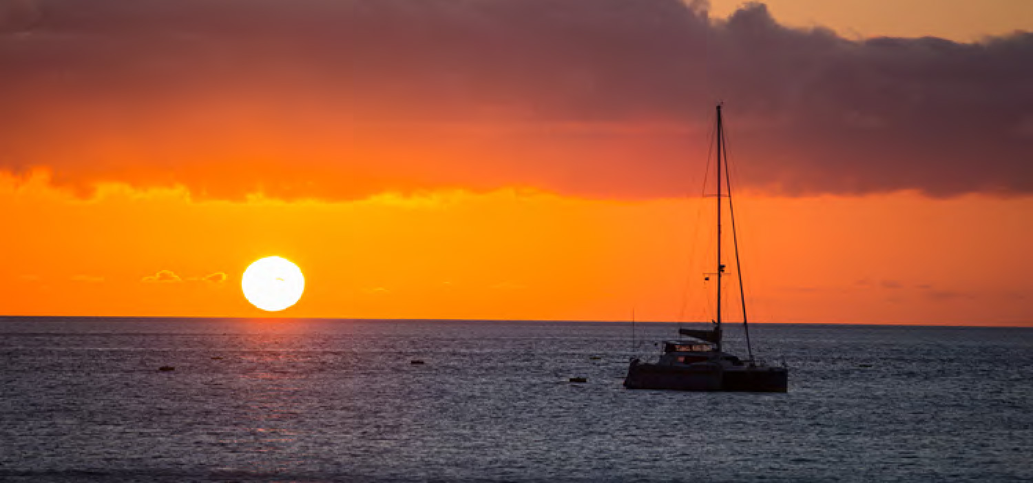 Sunset over the sea